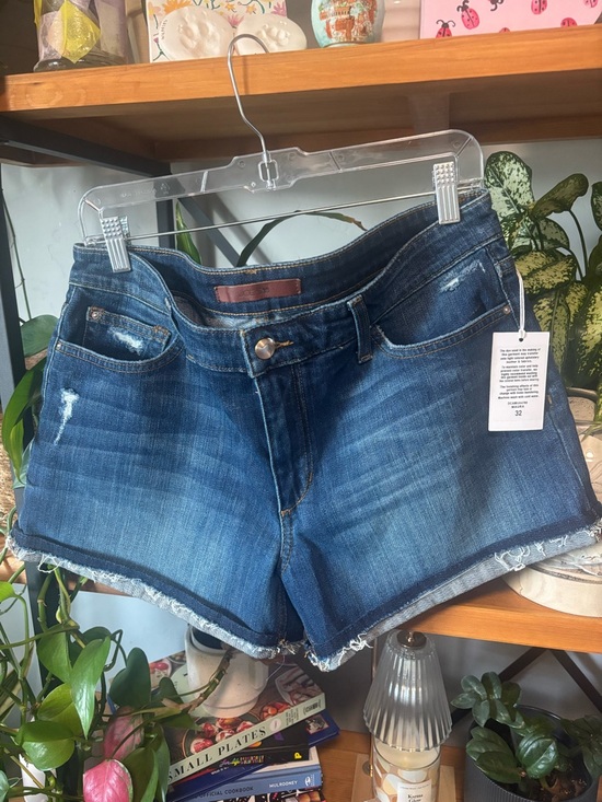 Joe's Jeans Pants - Joe’s Jeans The Markie Dark Blue Frayed Hem Denim Shorts | Size 32